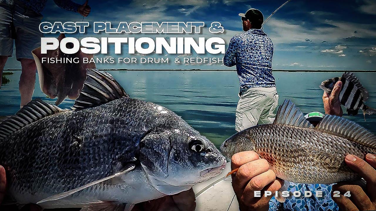 cast placement and positioning bank fishing for drum and redfish ep24