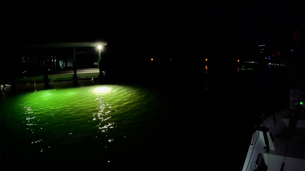 Fishing Dock Lights at night Gulf Coast