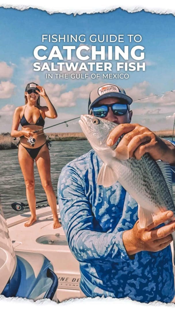 Fishing Guide Catching Saltwater Fish in the Gulf of Mexico