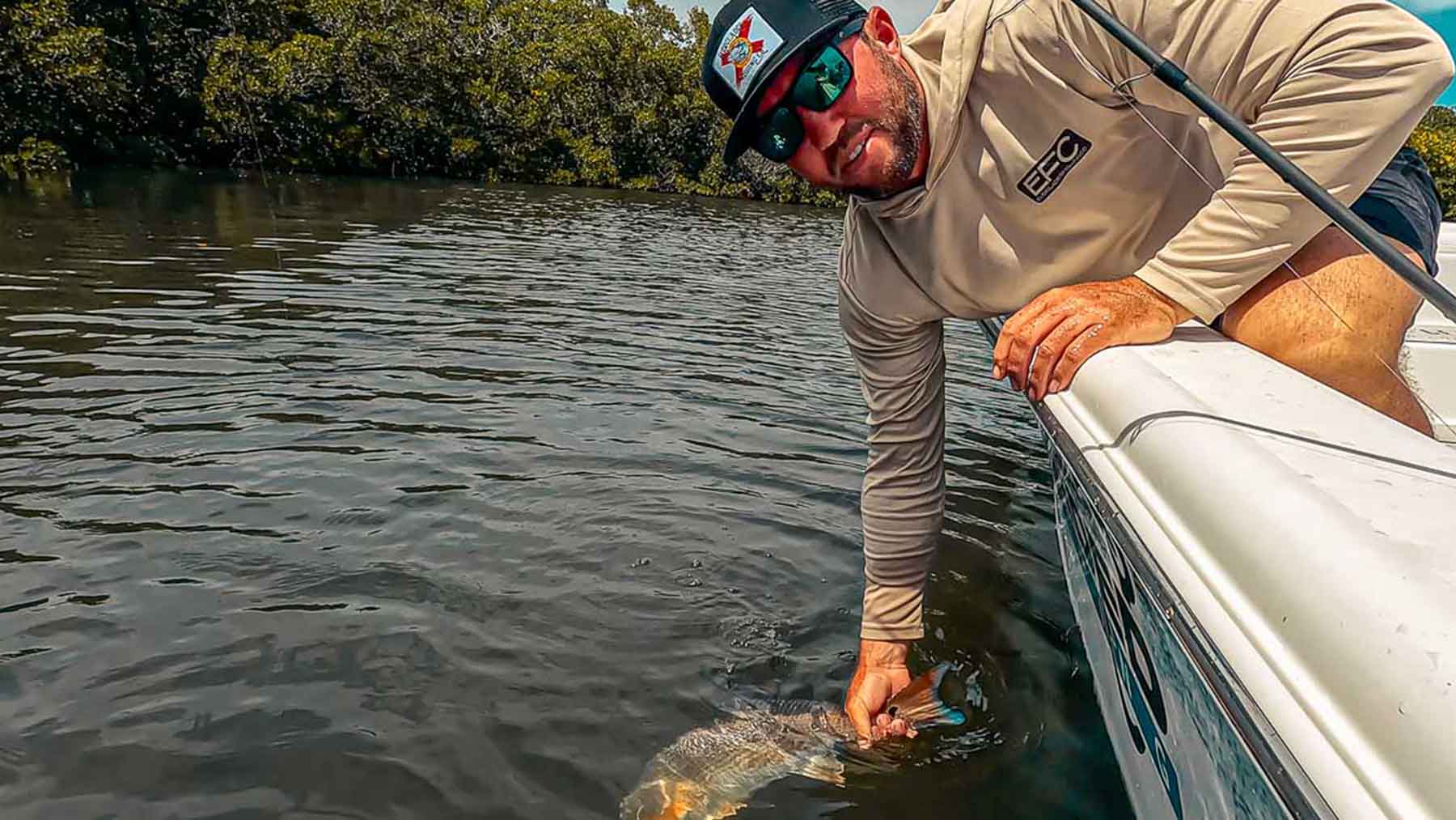 Releasing Caught Redfish Anna Maria Island Florida